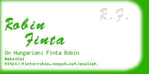 robin finta business card
